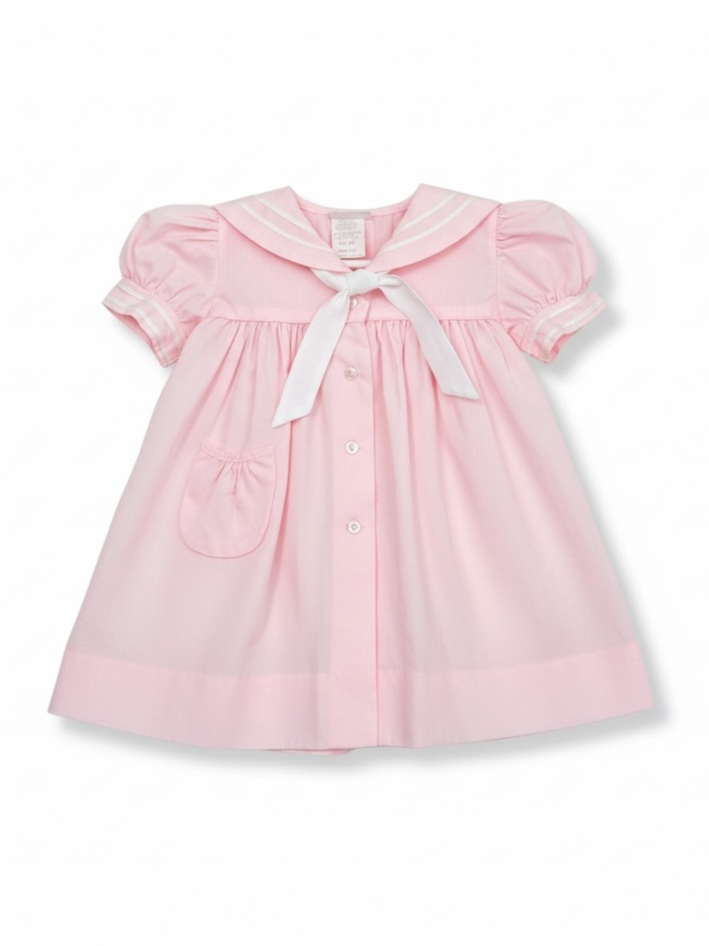 Vintage C.I. Castro Pink Nautical Sailor Dress Set 24M